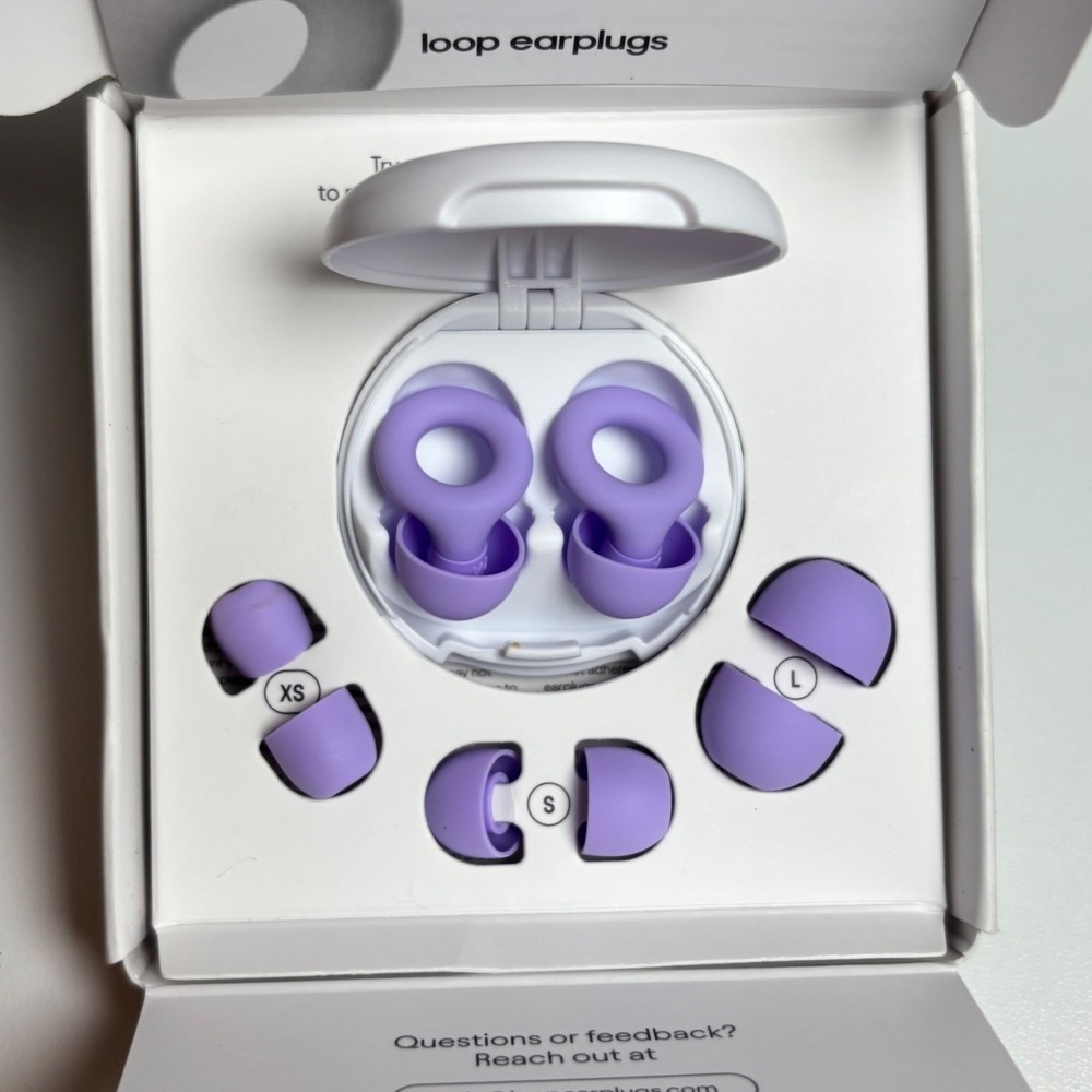 Loop Quiet 2 Noise Reduction Earplugs Violet Reusable Silicone New Open Box